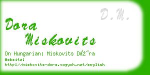 dora miskovits business card